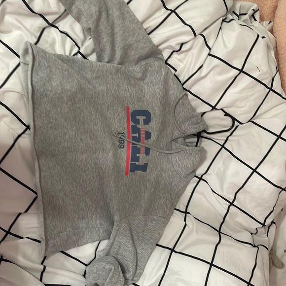 grey los angelos cropped hoodie - Picture 5 of 5